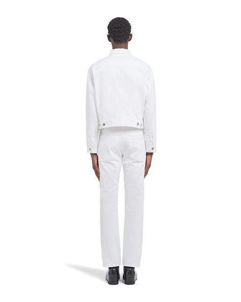 prada drill shirt|Optical White Drill blouson jacket .